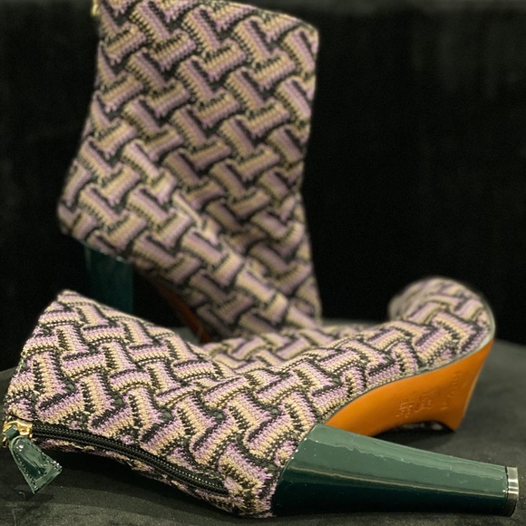 MISSONI Cestino Ankle bootie - Violet - Picture 4 of 12